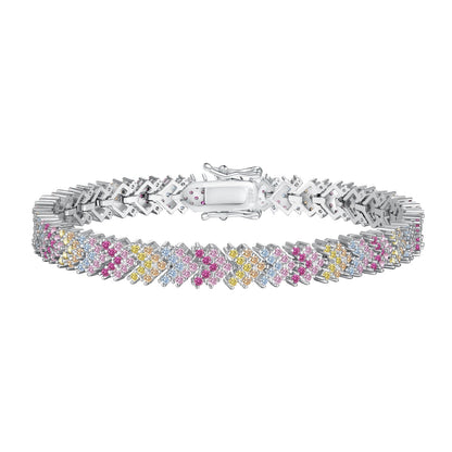 [Vivid Aurora]Ornate Sparkling Round Cut Party Bracelet