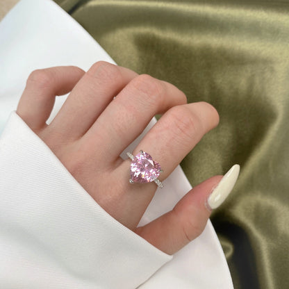 [Vivid Aurora]6.0 Carat Luxurious Sparkling Romantic Heart Cut Lover Ring